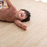 タンスのゲン ジョイントマット【すべりにくい】大判59cm 厚み10mm 6畳用 32枚組 1級防音 抗菌 サイドパーツ付 ノンホル 木目調 ライトオーク 18700043 (82460)