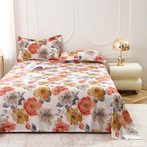 Image of Dew Bedsheet for Double Bed | 160 TC Soft Bed Sheet with 2 Pillow Covers | King Size Bedsheet 250 x 225 cm | Lightweight, Wrinkle Resistant & Easy Care Bedding | White & Grey