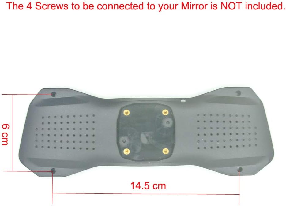 Rear View Mirror Back Plate Panel + Interior Mirror Bracket Arm for Car DVR Instead of Strap