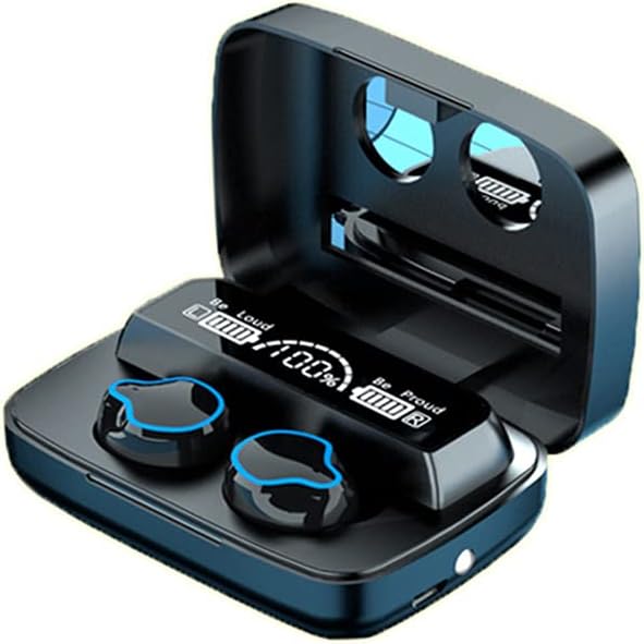 True Wireless in-Ear Earbuds, Bluetooth 5.1 Headphones CVC8.0 Noise Cancelling 3D Touch Control IPX7 Waterproof Headset with 2000Mah Charging Box, Auto Pairing