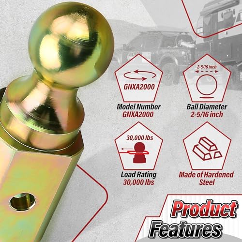 image for Fexhull GNXA2000 Gooseneck Turn Over Ball 2-5/16