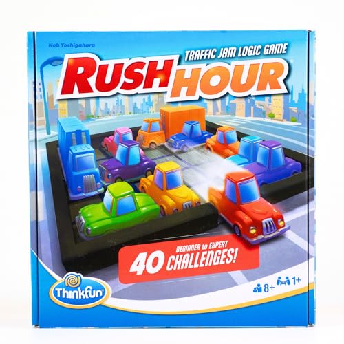 ThinkFun - Rush Hour Juego de Mesa Niños 8 Años, Rompecabezas Niños, Juego de Mesa 8 años o más, Juegos de Mesa...