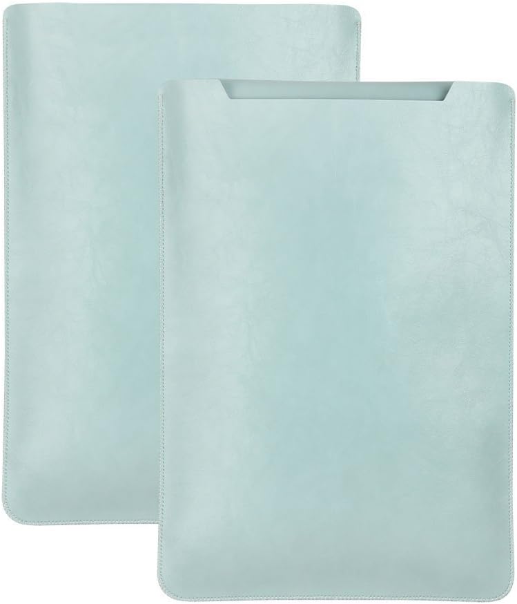 LAPOND Leather Sleeve Case for 12 Inches MacBook,Laptop Case Bag with Mouse Pad (Mint Green)