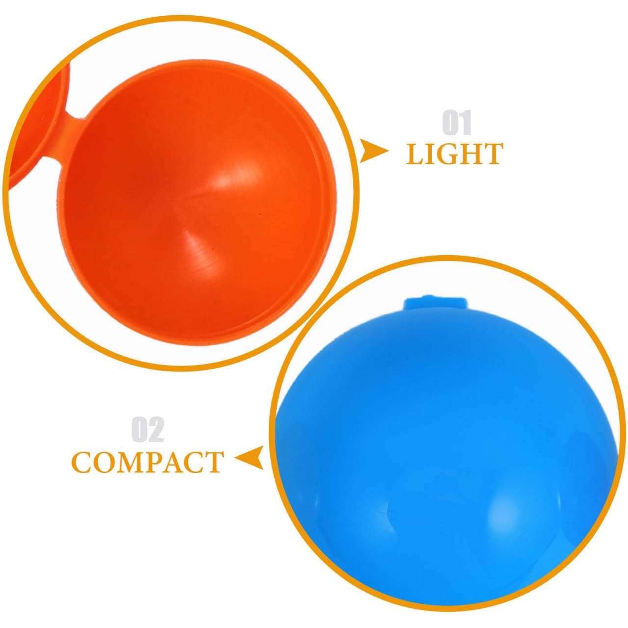 ORFOFE Palline Lotteria in Plastica Vuote da 4cm Apertura a Cucitura, 25 Pezzi Resistenti per Eventi e Feste Design Unico e Riutilizzabili Stile Casuale
