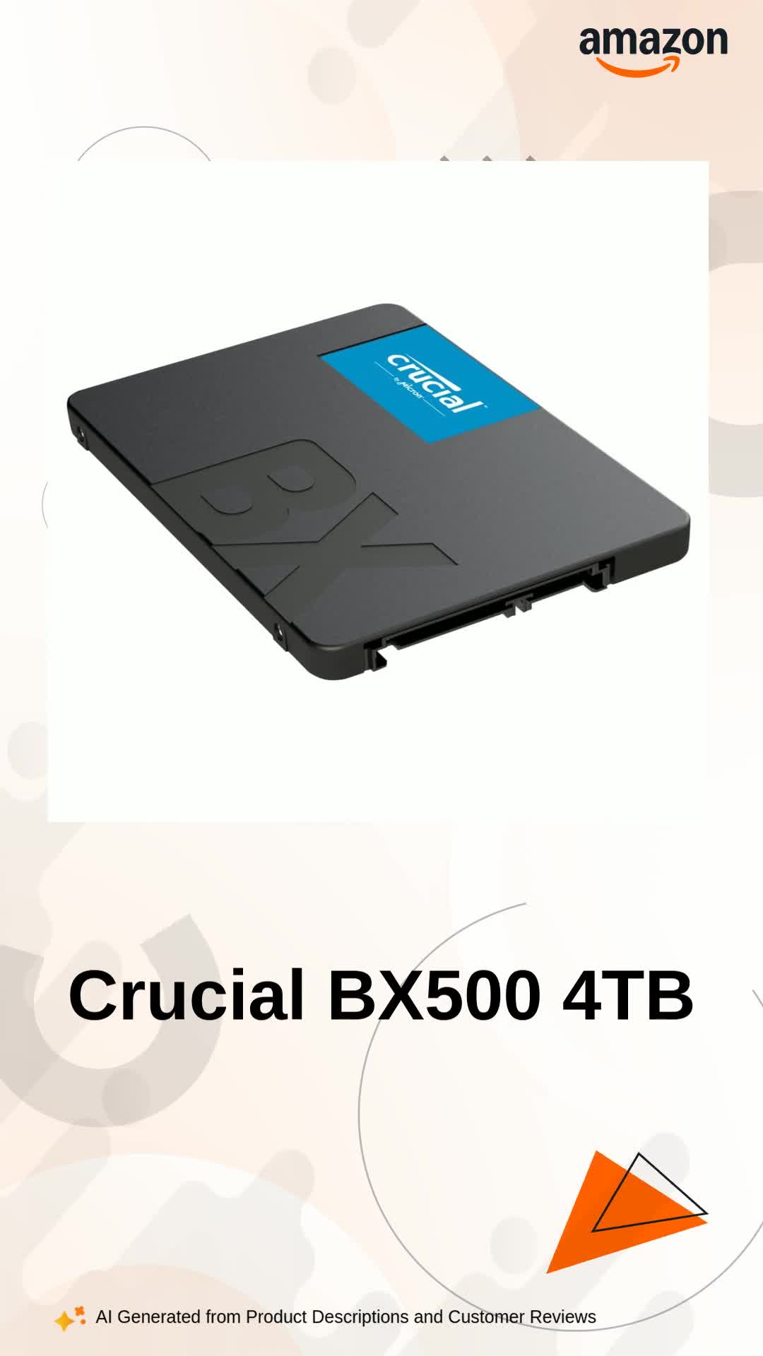 Crucial BX500 4TB 3D NAND SATA 2.5-Inch Internal SSD
