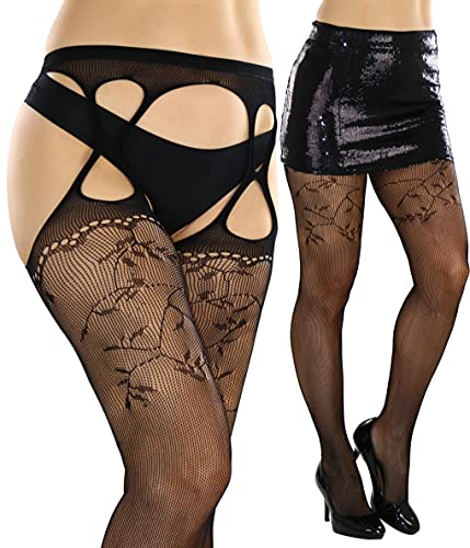 Image of ToBeInStyle Women's Suspender Pantyhose
