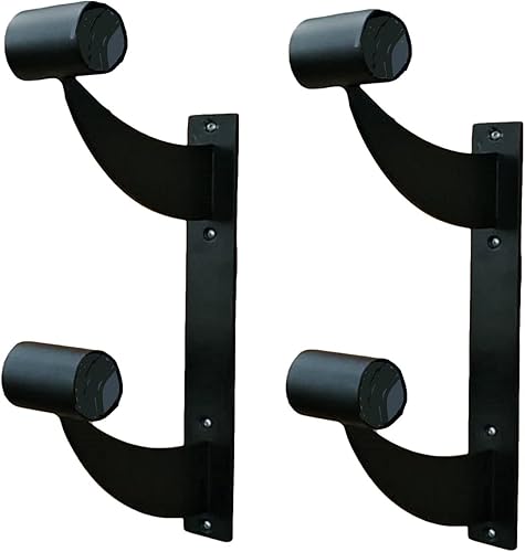 Miniatura 2 de Soportes de ballet dobles (par) de altura fija, barra de ballet de montaje en pared, 2 soportes incluidos para 1.5 a 1.67 pulgadas de diámetro para