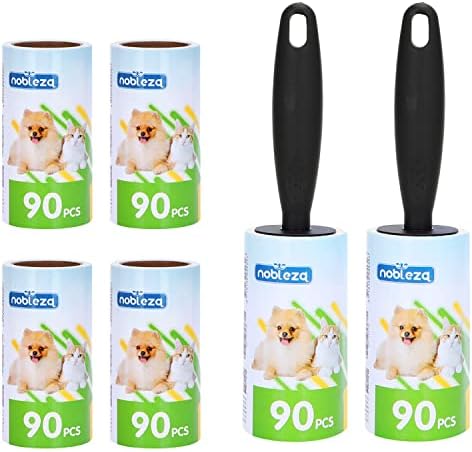 Lint Roller Pet Hair Removal 540 Sheets Extra Sticky Cleaner Remover for Clothes Car Seat Sofa Pack of 6 Refills