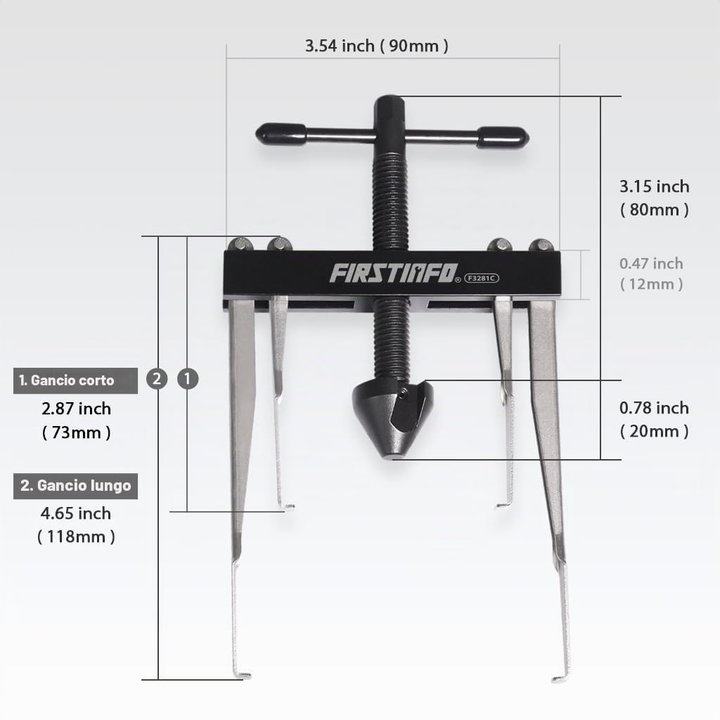 FIRSTINFO F3281C | Estrattore paraolio per Albero Motore e Albero a camme con 2 Coppie di Ganci