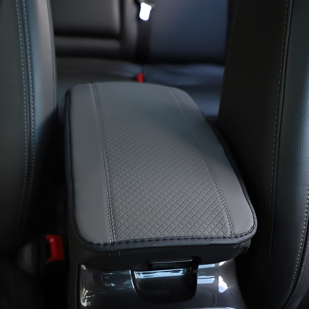 Cuscino Bracciolo Auto In Pelle Nappa Nero/rosso &ndash; Accessorio Universale Portaoggetti