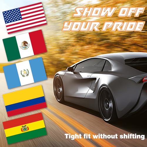 Image of Guatemalan Flag Car Hood Cover - 63 inchx47 inch (5x4 FT) Car Hood Cover, Durable Elastic Fabric for Car Decor Fit Most Car, SUV's Hood