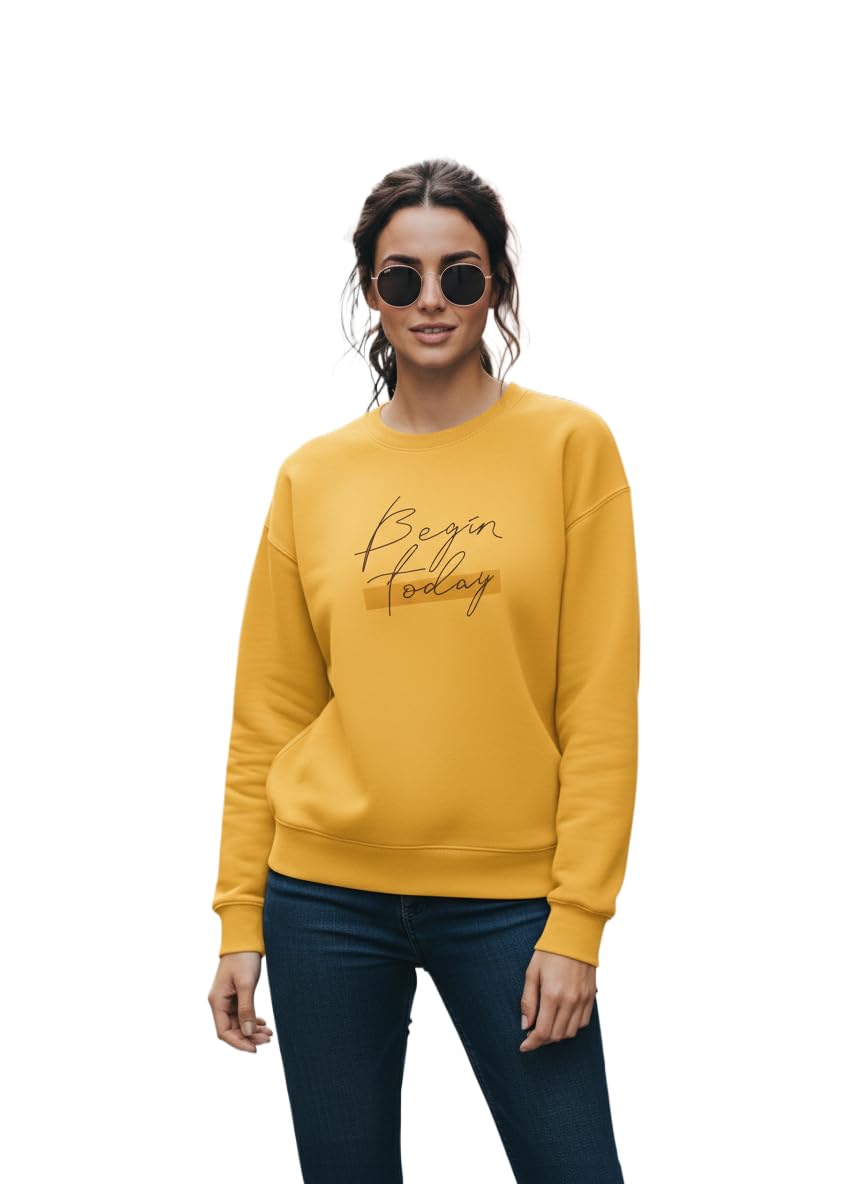 Women Regular Fit Fleece ||Maroon||Round Neck Printed||Sweatshirt-JM.3763