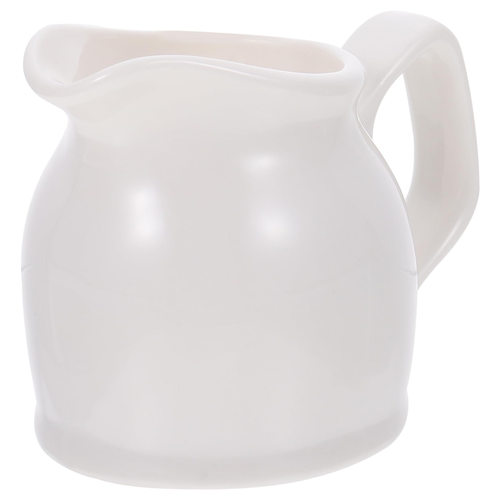 Garneck 1pc Ceramic Juice Bucket Espresso Coffee Sauce Container Clear Milk Carton Water Bottle Small Milk Pitcher Small Milk Frothing Jug Milk Jar Small Syrup Pitcher White Ceramics