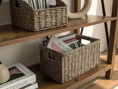 StorageWorks-Seagrass-Storage-Baskets-Rectangular-Wicker-Baskets-with-Built-in-Handles-Medium-2-Pack