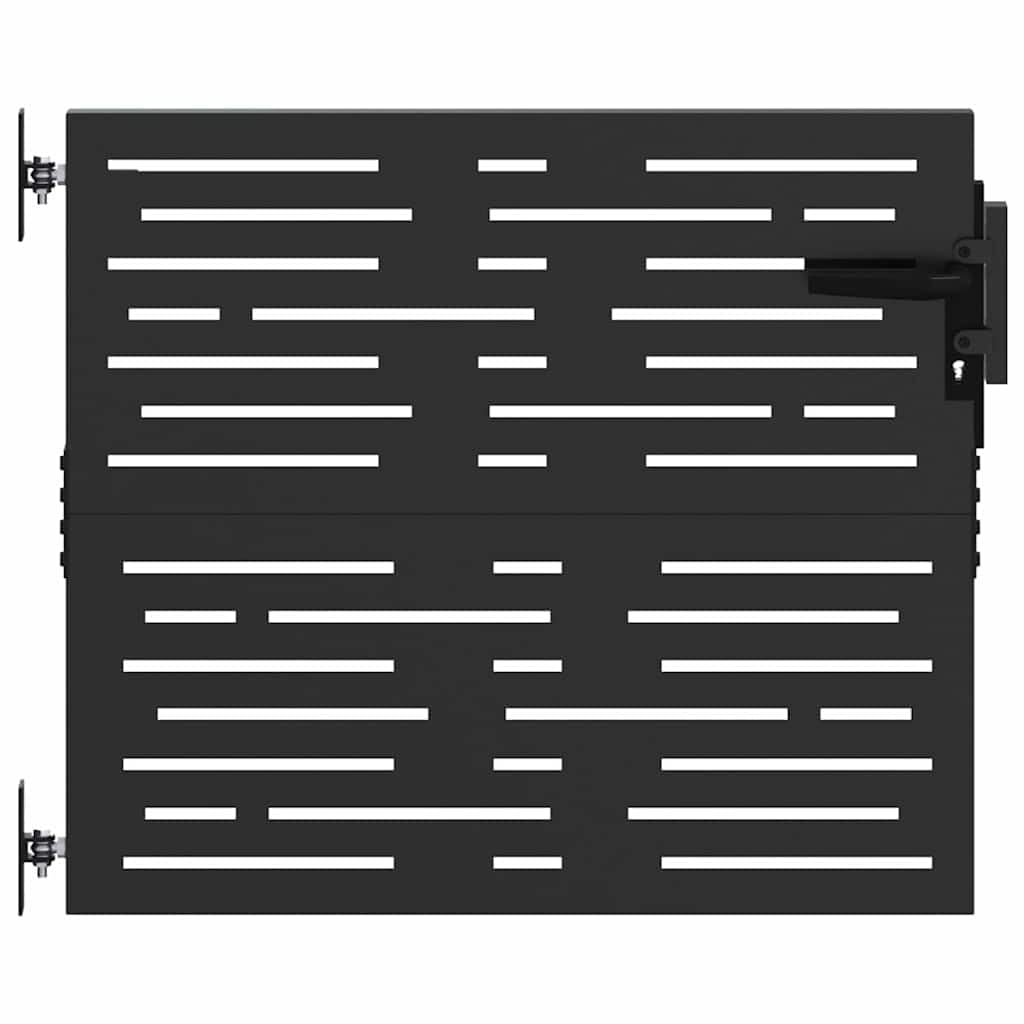 vidaXL Puerta de jardín Negro 85 x 100 cm, diseño Rectangular Moderno, Duradera y Segura