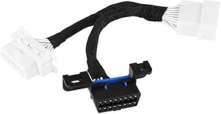 OBD2 Extension Cable, OBD2 16Pin Male to Dual Female Splitter Adapter Extension Cable Car Diagnostic Extender Cord Adapter Y Cable
