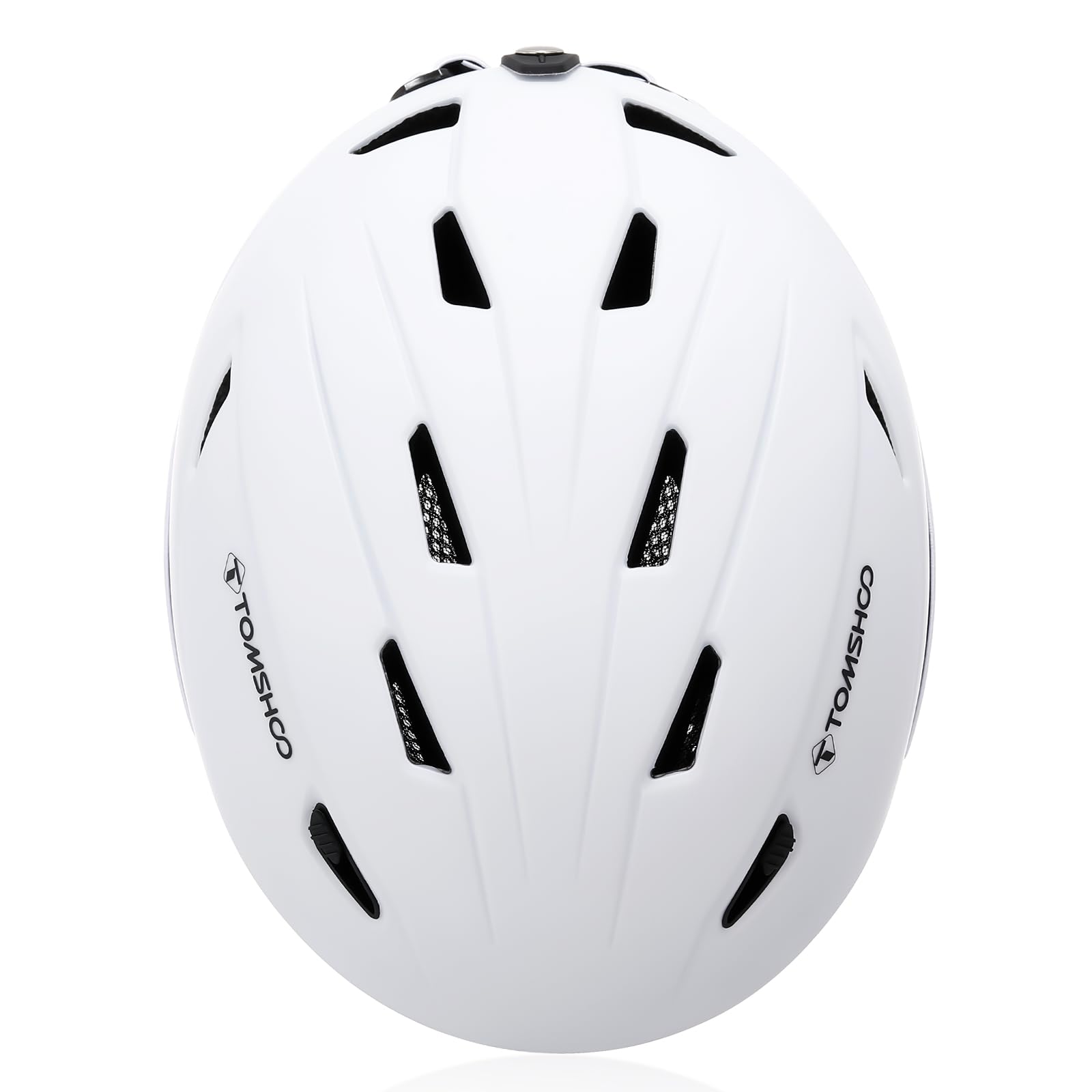 TOMSHOO Casco de Esquí y Gafas de Esquí Set, Orejeras, Ventilación, Forro Extraíble Unisex