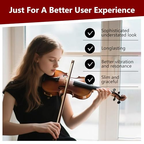 Beginner Violin, 4/4 Violin Full Size For Adults,Women,Girls, Fiddle Set For Outdoor Performances, Instructional Demonstrations And Decorative Accents For Hotel,Estaurant Stages(Natural, 4/4) by DDFFEJRE - Image 8