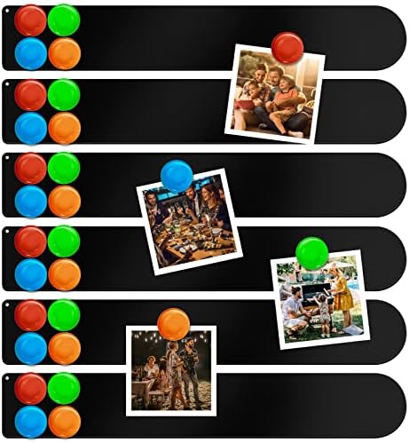 Frameless Magnetic Stainless Iron Board Strips, 24 Pieces Colorful Magnet 6pcs - View #4