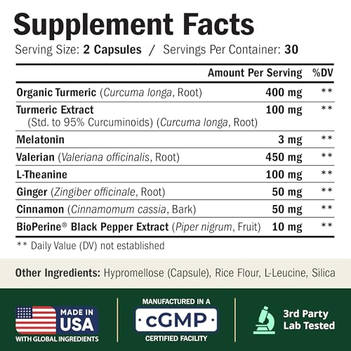 image for Vimerson Health Melatonin 3mg Sleep Aid with L-Theanine & Valerian Roo