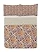 ABAKUHAUS Komplet pościeli z mikrofibry, wzór liści, Paisley Leaf Pattern, miękki zestaw pościeli z poszewkami na poduszki i kołdrą, 220 cm x 220 cm, bursztynowy