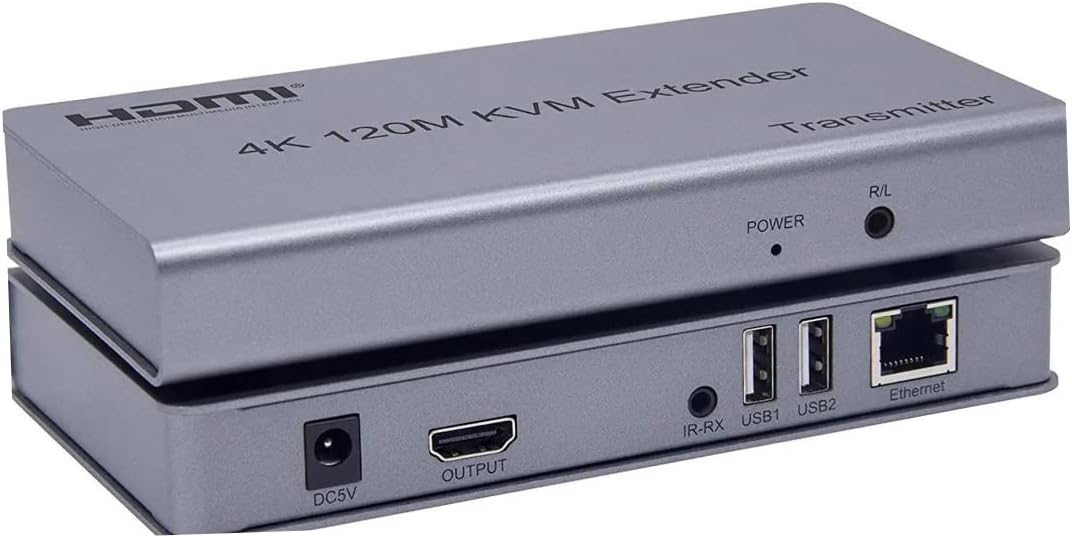 JK Vision HDMI Extender 120M HDMI KVM Extender Over Enthernet/LAN via Single cat5e/6/7 120M HDMI KVM Over IP Extender Full HD 1080P