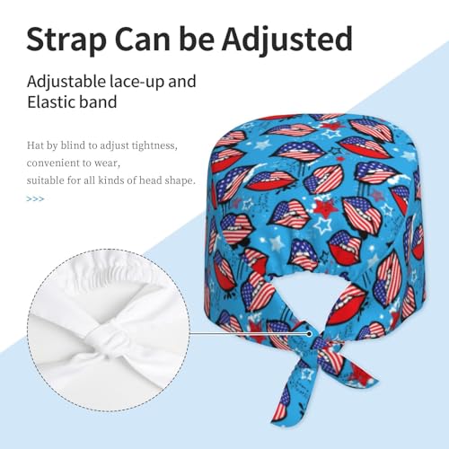 Image of Breathable Working Cap with Adjustable Sweatband Scrub Cap for Men /Women