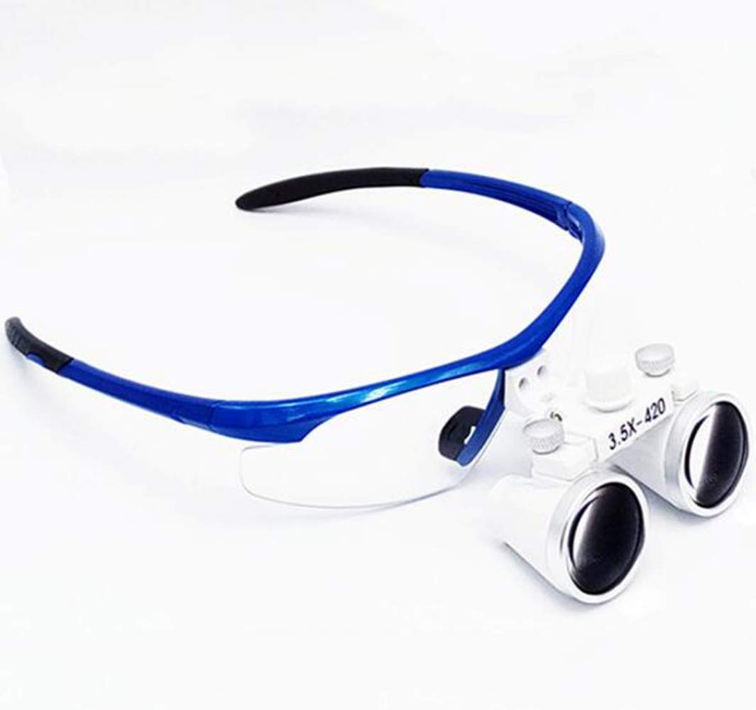 Lupa, Lupas De Aumento, Lupa Binocular De 3,5X 420 Mm, Lupa De Diadema Manos Libres, con Práctico Estuche De Transporte, para Aficionados, Electricistas, Joyeros,