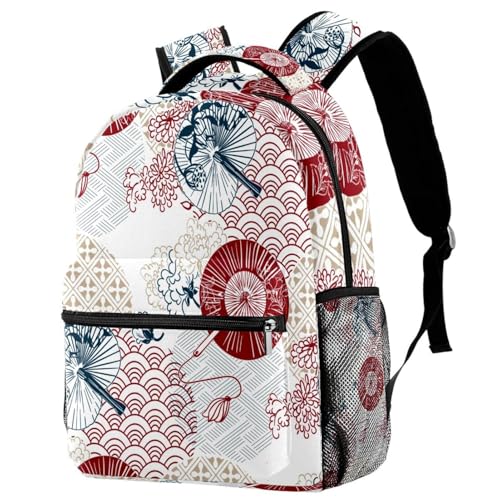 Sac à dos multicolore imprimé artistique parapluie traditionnel