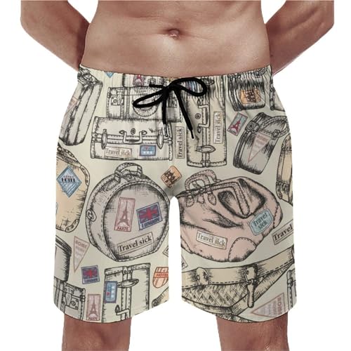 Short de bain homme rétro séchage rapide pour la plage