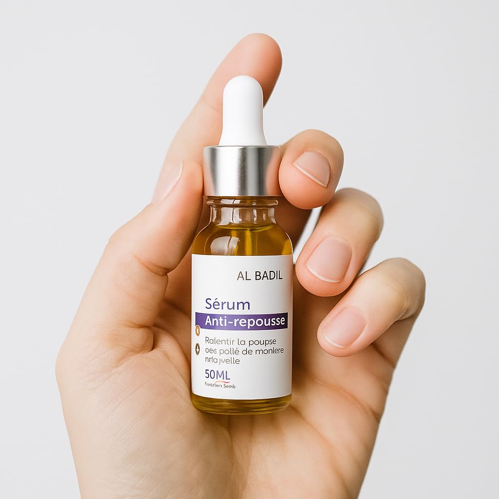 Sérum Anti-Repousse Poils - Inhibiteur 100% Naturel pour Femme et Homme, Indolore, Résultats Rapides, Lutte contre les Poils Incarnés "Made in France"