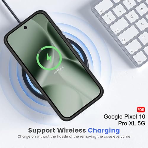 Image of KAPAVER Hybrid Shock Proof Series Back Cover Case Compatible with for Google Pixel 10 Pro XL (PC+TPU) (Black)
