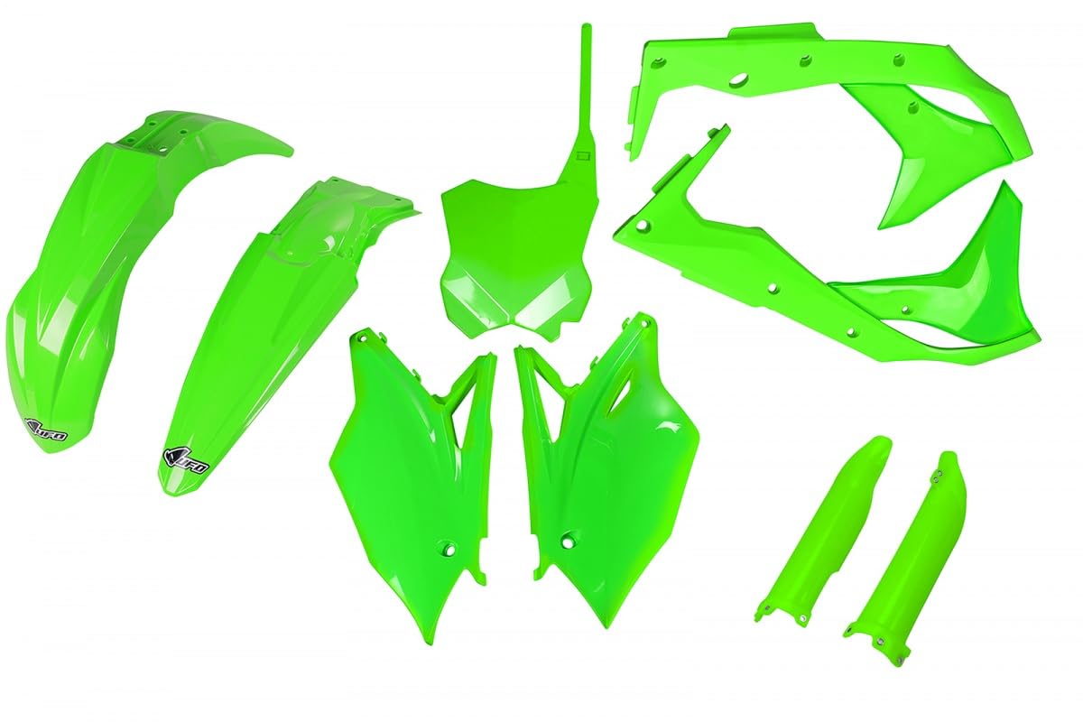 UFO PLAST Full Kit Fluorine Green Kawasaki KXF 250 2017-2017