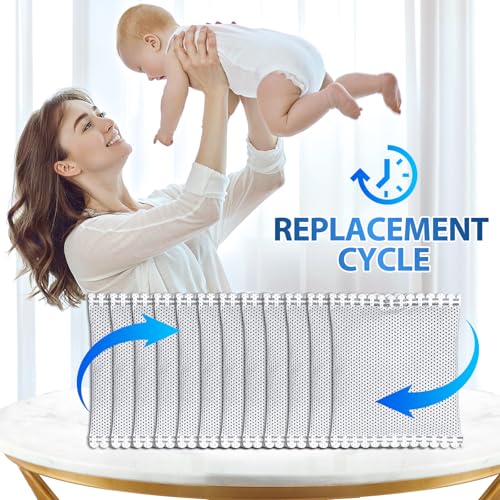 Image of Diaper Pail Deodorizer Odor Absorber Carbon Filter Refill Compatible with Diaper Genie Complete Pail, 12 Pack