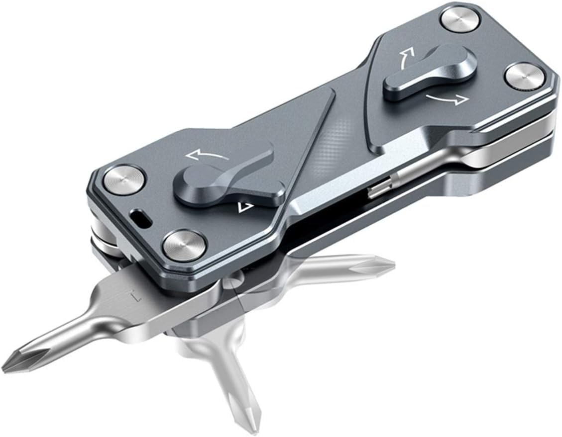 ZUMAHA Llave Universal, Juego de Llaves Portátiles Ligeras, 4 Llaves Allen 2.5, 3, 4, 3/16, 1 Destornillador Plano, Kit de Destornillador Plegable