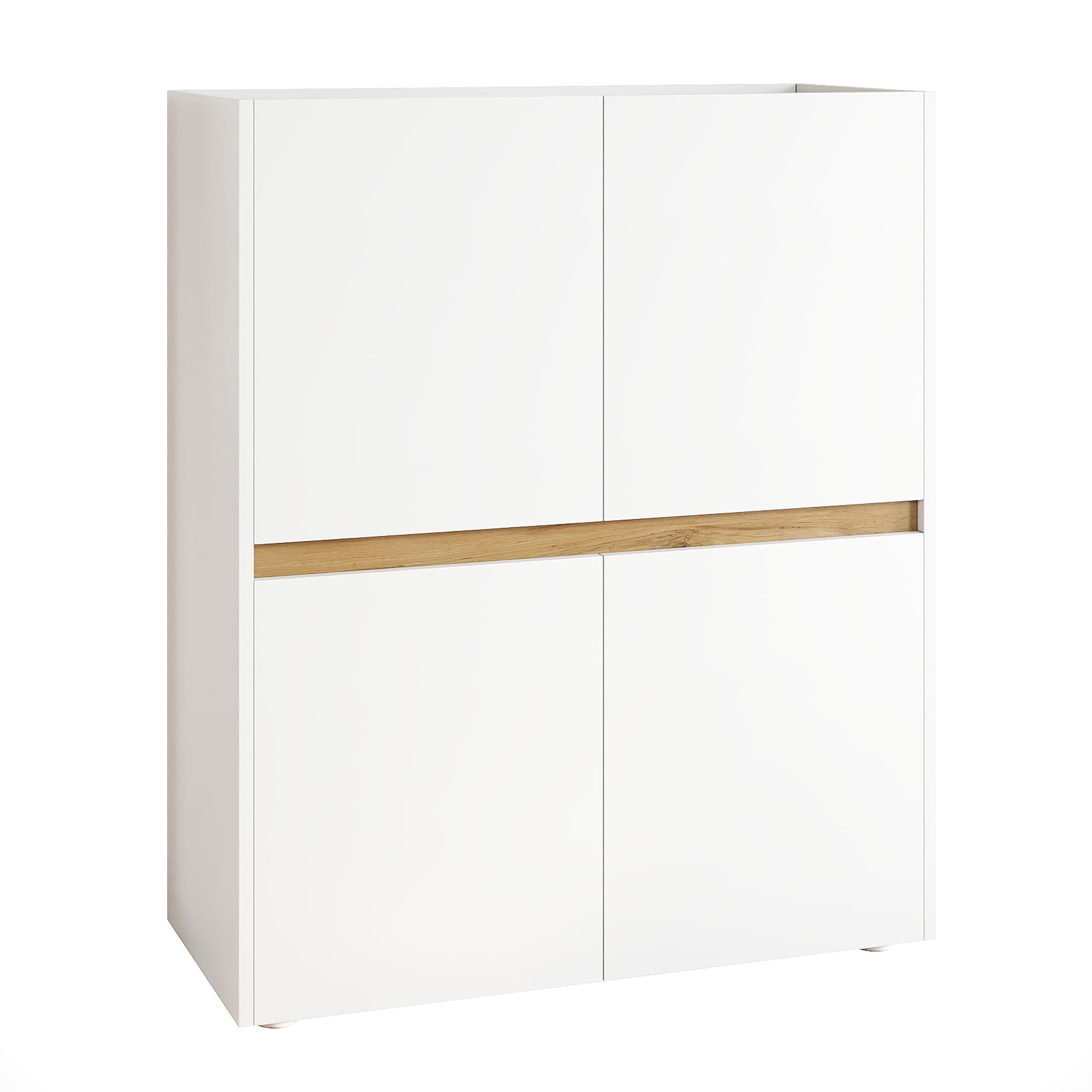 Armadietto alto, 90 x 40 x 110 cm, ripiani regolabili, credenza, armadietto moderno, cassettiera, armadio alto