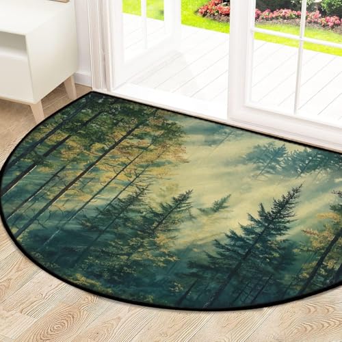 Tapis de porte extérieur et intérieur forêt pour valoriser le seuil - 3