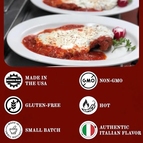 Image of Michaels of Brooklyn Arrabbiata Sauce, 32 oz Jar - Non-GMO, Gluten Free Spicy Pasta Sauce with Hot Peppers, Fresh Basil & Italian Olive Oil - Authentic Italian Tomato Sauce - For Pasta Dishes & Pizza