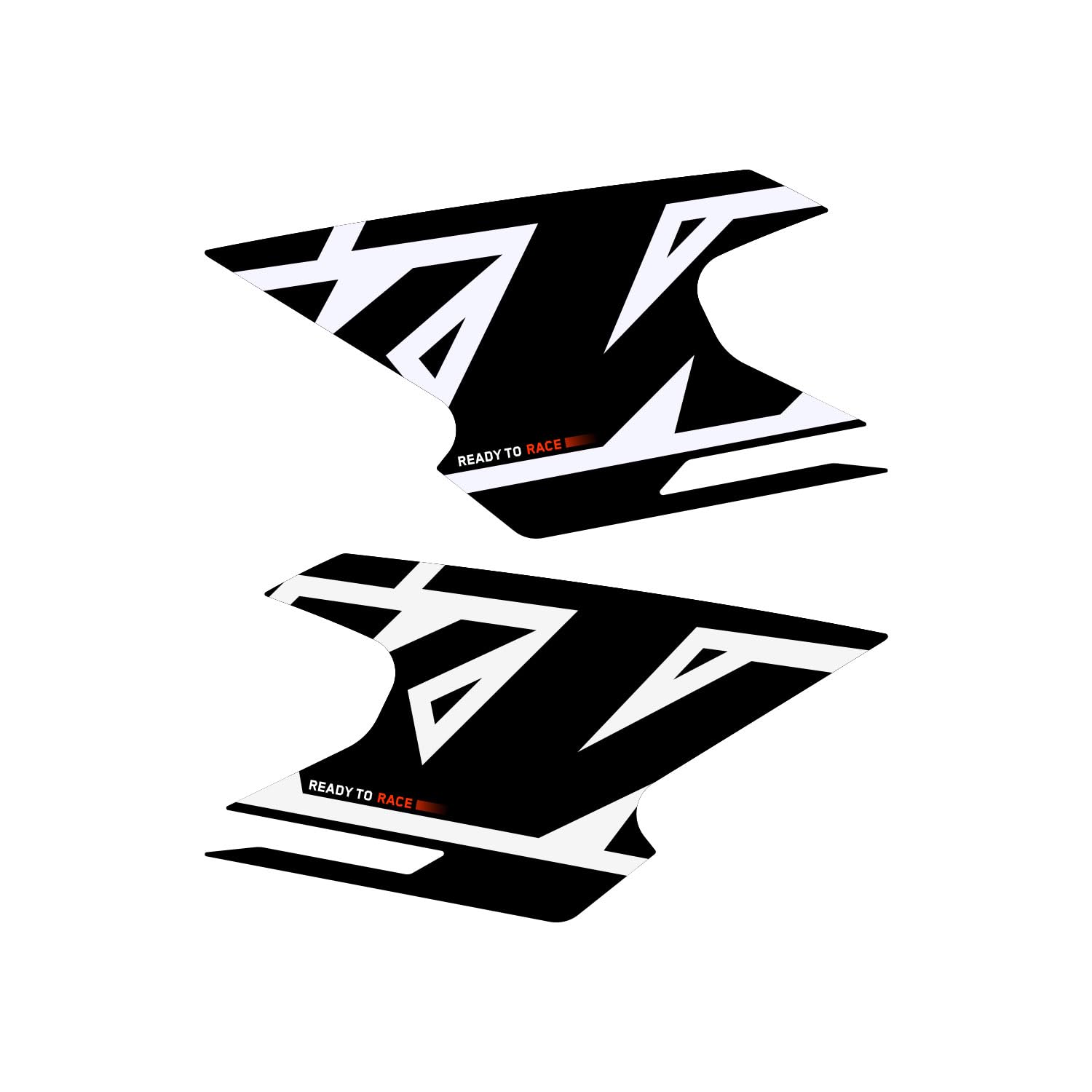 Az Graphishop Autocollants latéraux Réservoir Compatible avec KTM 1390 Super Adventure S 2025-2026 Protection contre les chocs et les rayures Accessoires Moto Made in Italy L-1390SAS-26 (White & Black