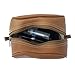 Piel Leather Cosmetic Bag, Saddle, One Size