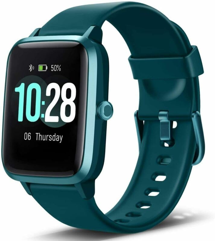 AMERTEER Smart Watches for Men & Women with Alexa Built-in, 24/7 Heart Rate, Sleep & Blood Oxygen Monitor, Auto Image Correction, Dynaudio Speakers, Fitness Tracker, Green