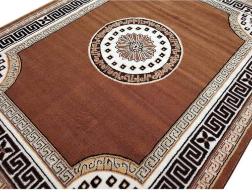 Image of Concord Carpet - Premium Soft Area Rug for Living Room, Bedroom & Office | Non-Slip, Durable, Easy to Clean Modern Floor CarpetWashable Rugs 6x8 feet Area Rugs (Color Brown)