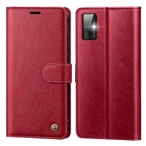 Étui Samsung Galaxy A51 4G cuir rouge idéal pour vos sorties