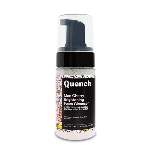 QUENCH Mon Cherry Brightening Foam Face Wash Made in Korea Korean