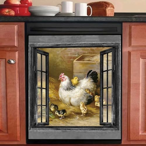 Farm Chicken Dishwasher Cover Decorative