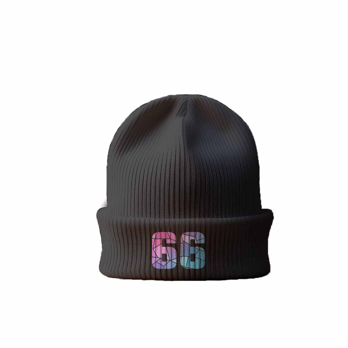 Bonnet 66 Number cuffed pour protéger vos oreilles du froid avec style - 4
