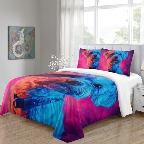 Linge de lit Yorkshire Terrier 3D King en microfibre premium