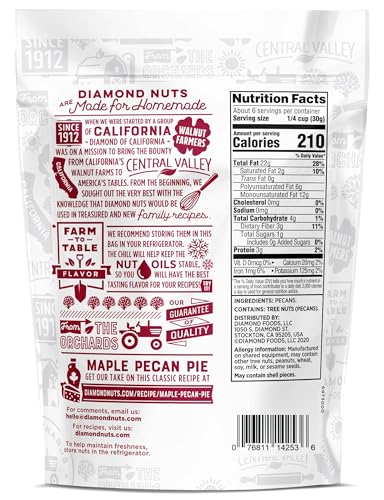 Image of Diamond of California Pecans Halves, 6 oz (12 Pack)