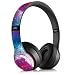 kwmobile Pegatinas compatibles con Beats Solo 2 - Adhesivos Protectores para Auriculares Cascos Multicolor/Rosa Fucsia/Negro