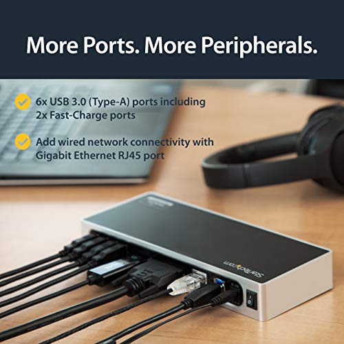 Station d'accueil USB 3.0 StarTech.com double affichage HDMI DVI